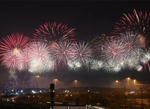 平江县焰火晚会